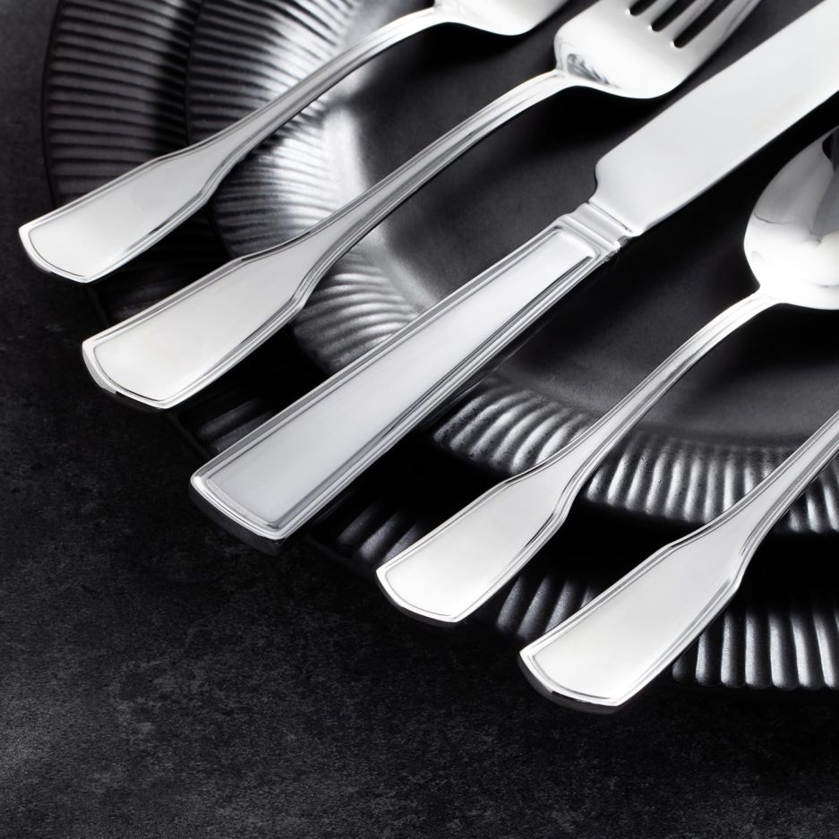 KINGSTONE 40-Piece Silverware Set, 18/10 Stainless Steel Flatware Set for 8, Tableware Cutlery Set, Utensil Sets for Home Restaurant, Mirror Finish, Dishwasher Safe - Image 5