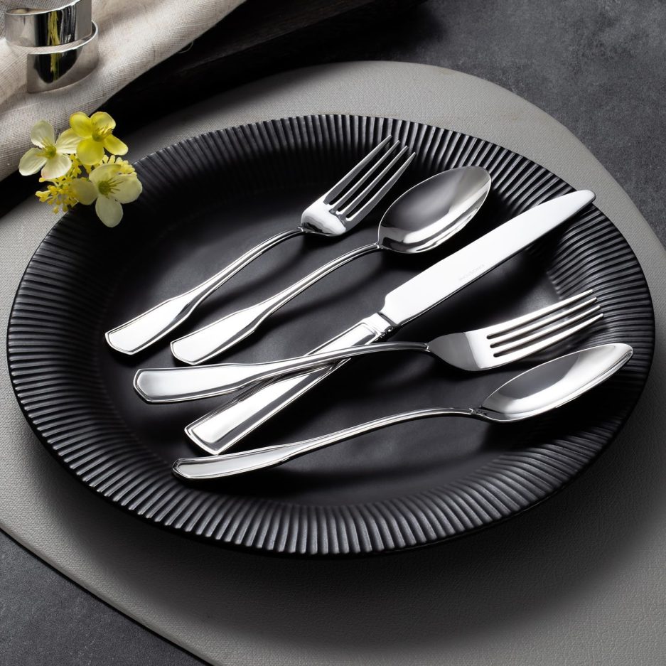 KINGSTONE 40-Piece Silverware Set, 18/10 Stainless Steel Flatware Set for 8, Tableware Cutlery Set, Utensil Sets for Home Restaurant, Mirror Finish, Dishwasher Safe - Image 7